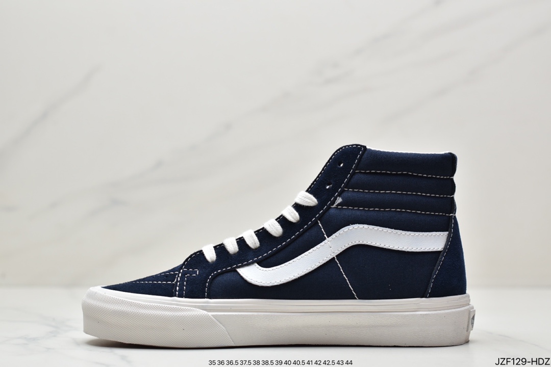 Vans SK8-Hi professional skateboard series high-top classic deep men's and women's canvas board shoes VHGB9M