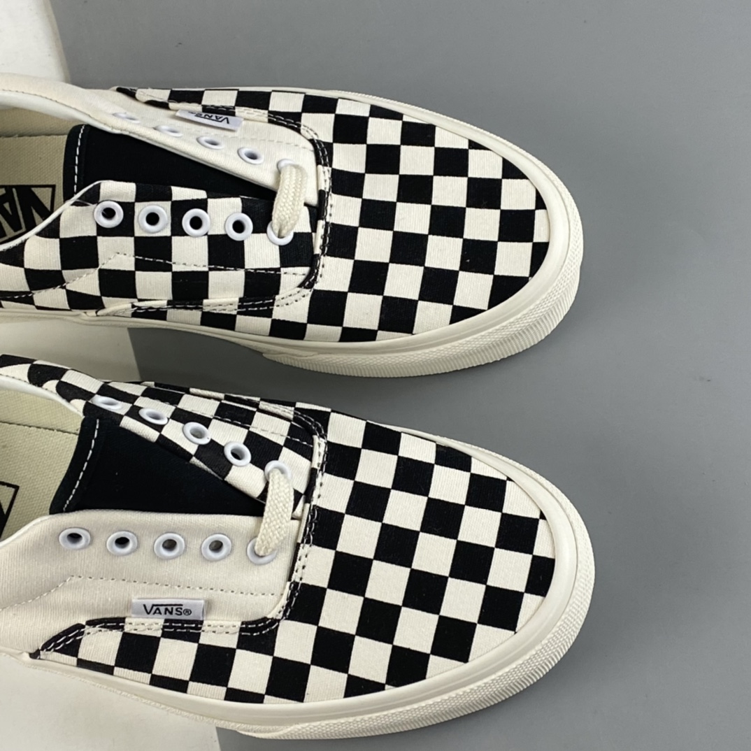 Vans Era stitching checkerboard black and white asymmetrical contrast color low-top casual shoes VN0A5JML1KP