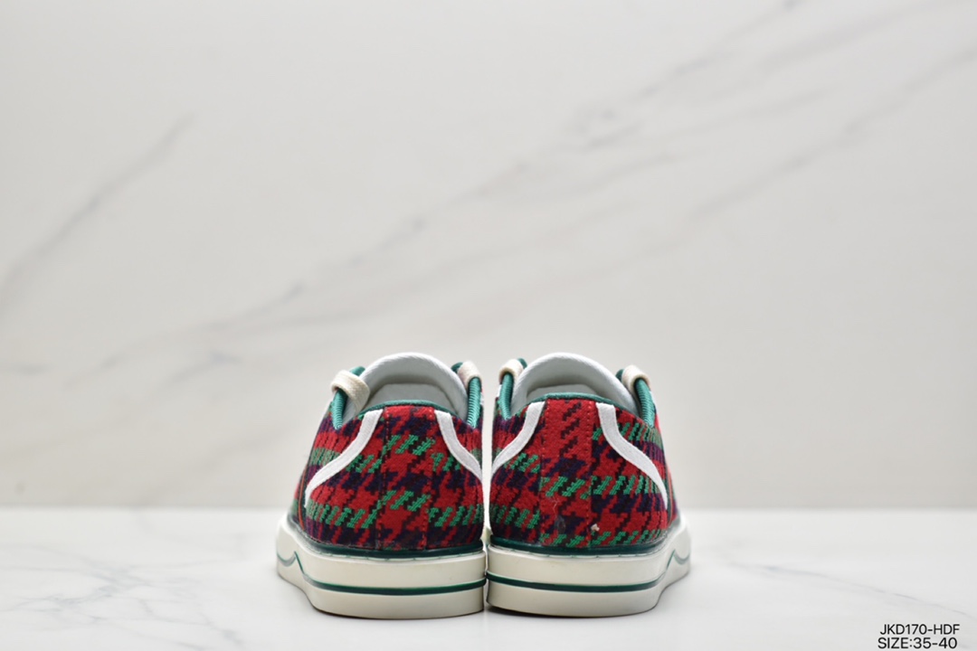 High luxury brand GUCCI Gucci Tennis 1977 Print Sneaker canvas print retro casual sneakers