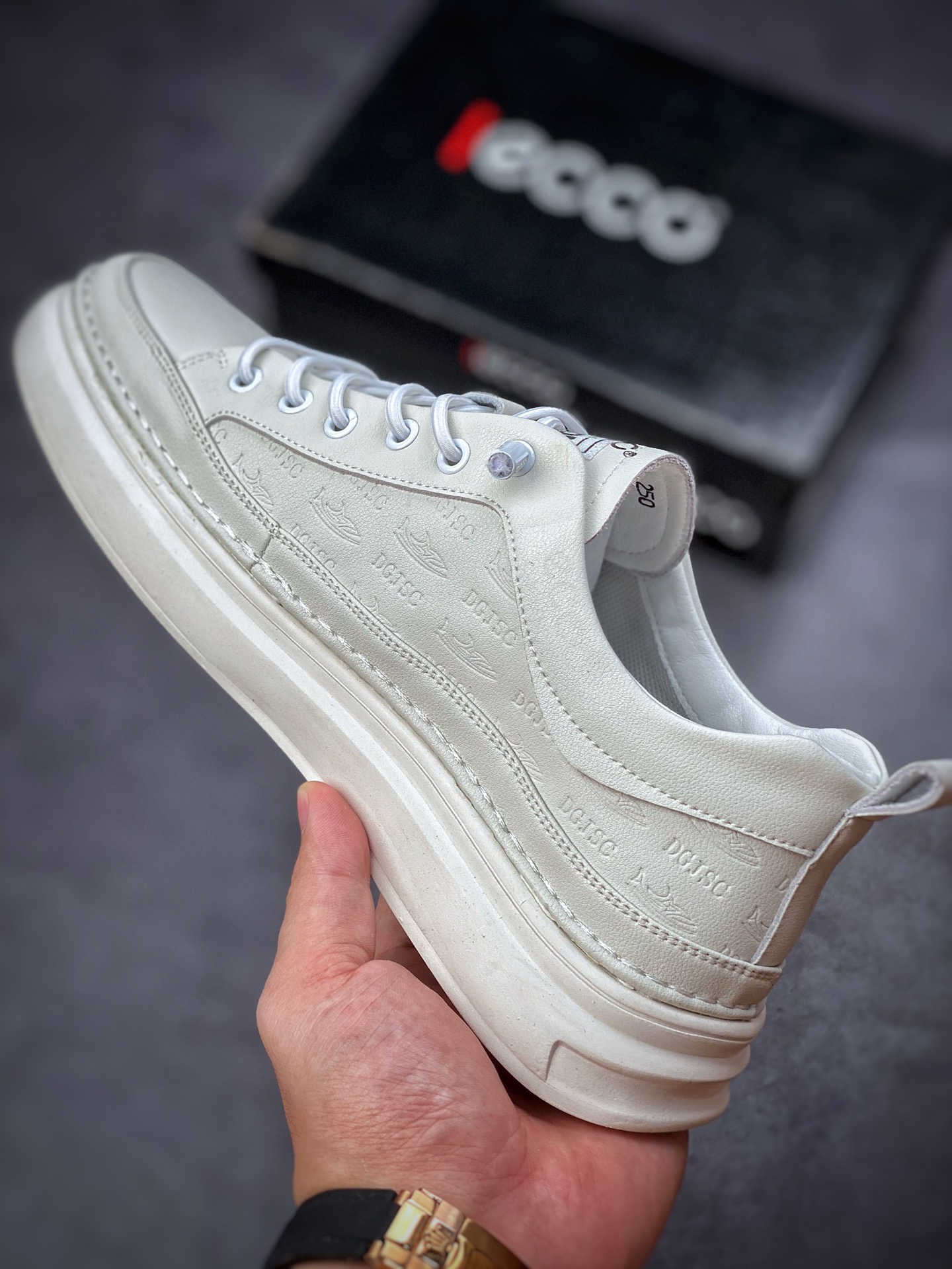 ECCO love step Huang Jingyu the same casual small leather shoes