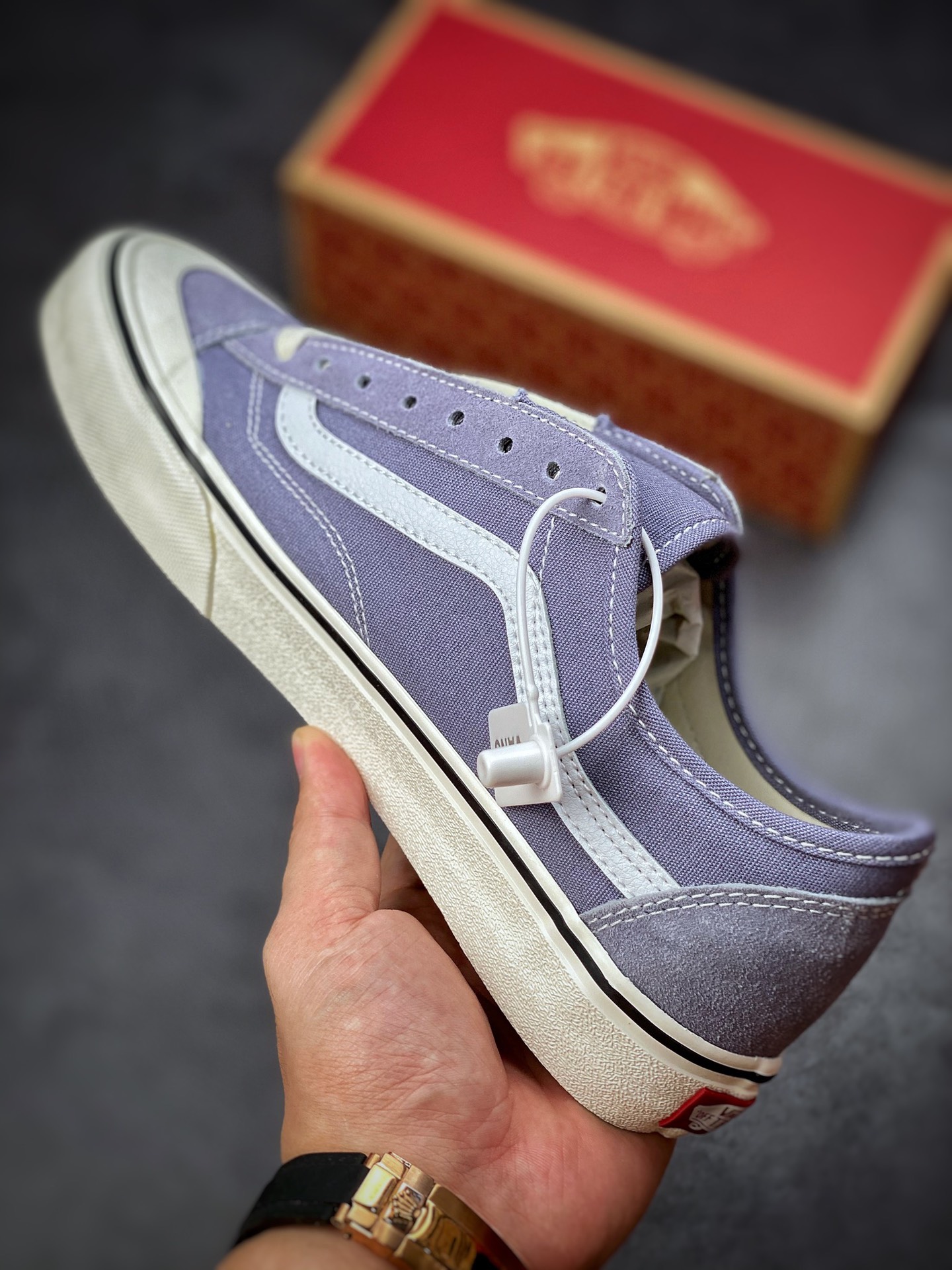 Vans Style 36 Decon SF Vans Haze Gray Purple Half Moon Baotou Vulcanized Sneakers