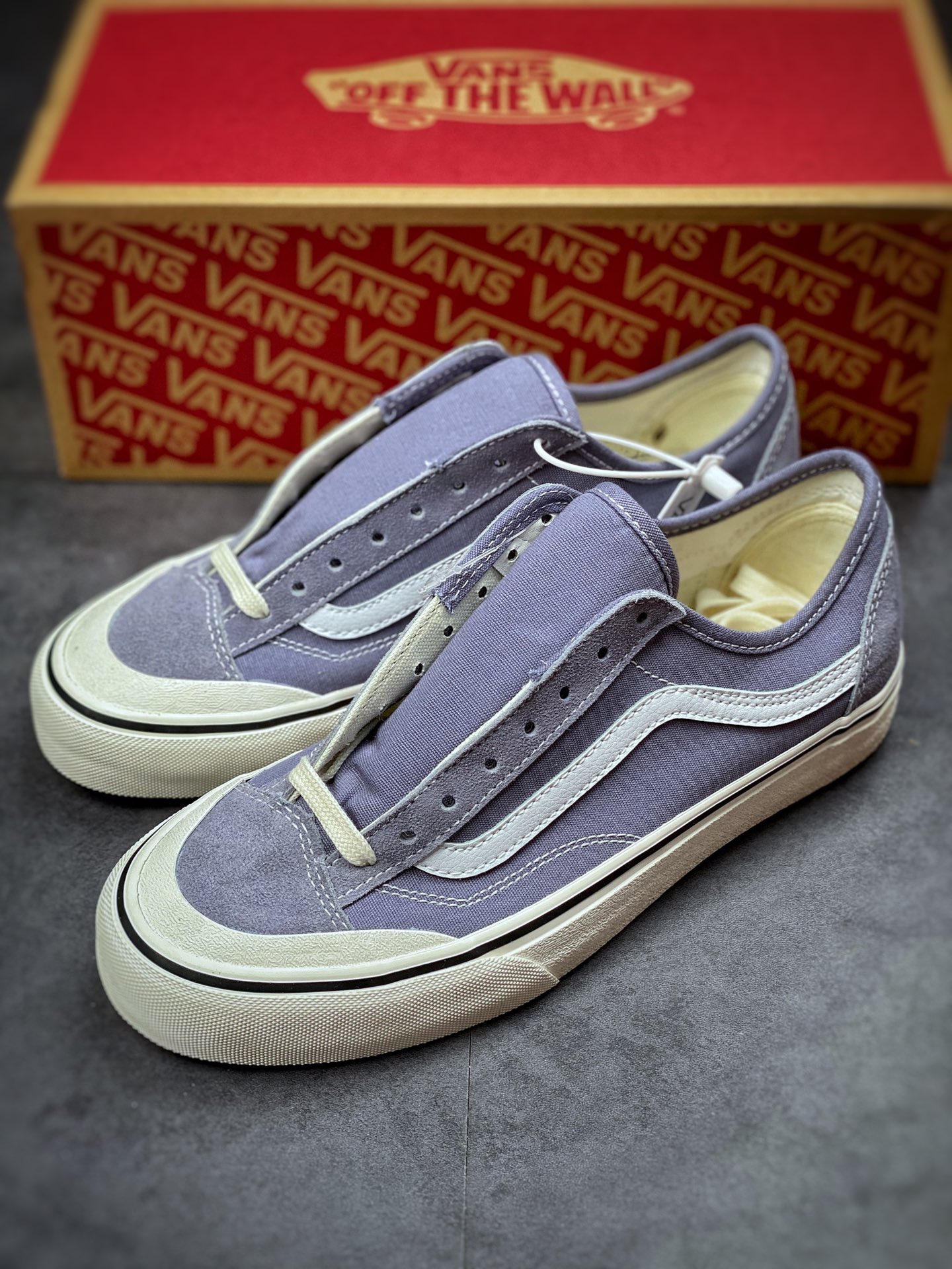 Vans Style 36 Decon SF Vans Haze Gray Purple Half Moon Baotou Vulcanized Sneakers