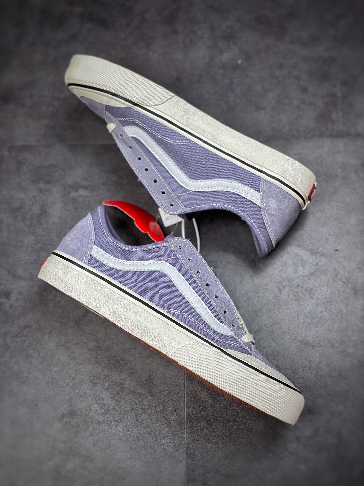 Vans Style 36 Decon SF Vans Haze Gray Purple Half Moon Baotou Vulcanized Sneakers