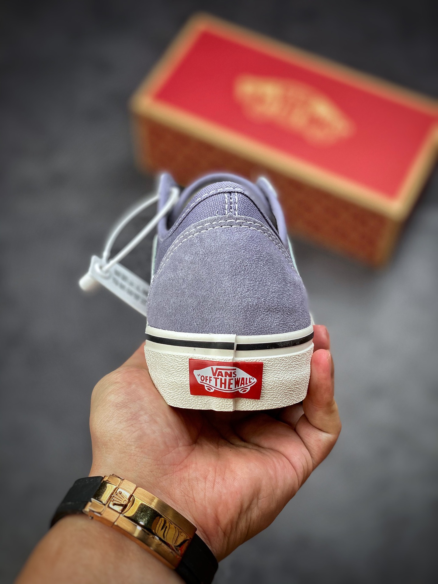 Vans Style 36 Decon SF Vans Haze Gray Purple Half Moon Baotou Vulcanized Sneakers