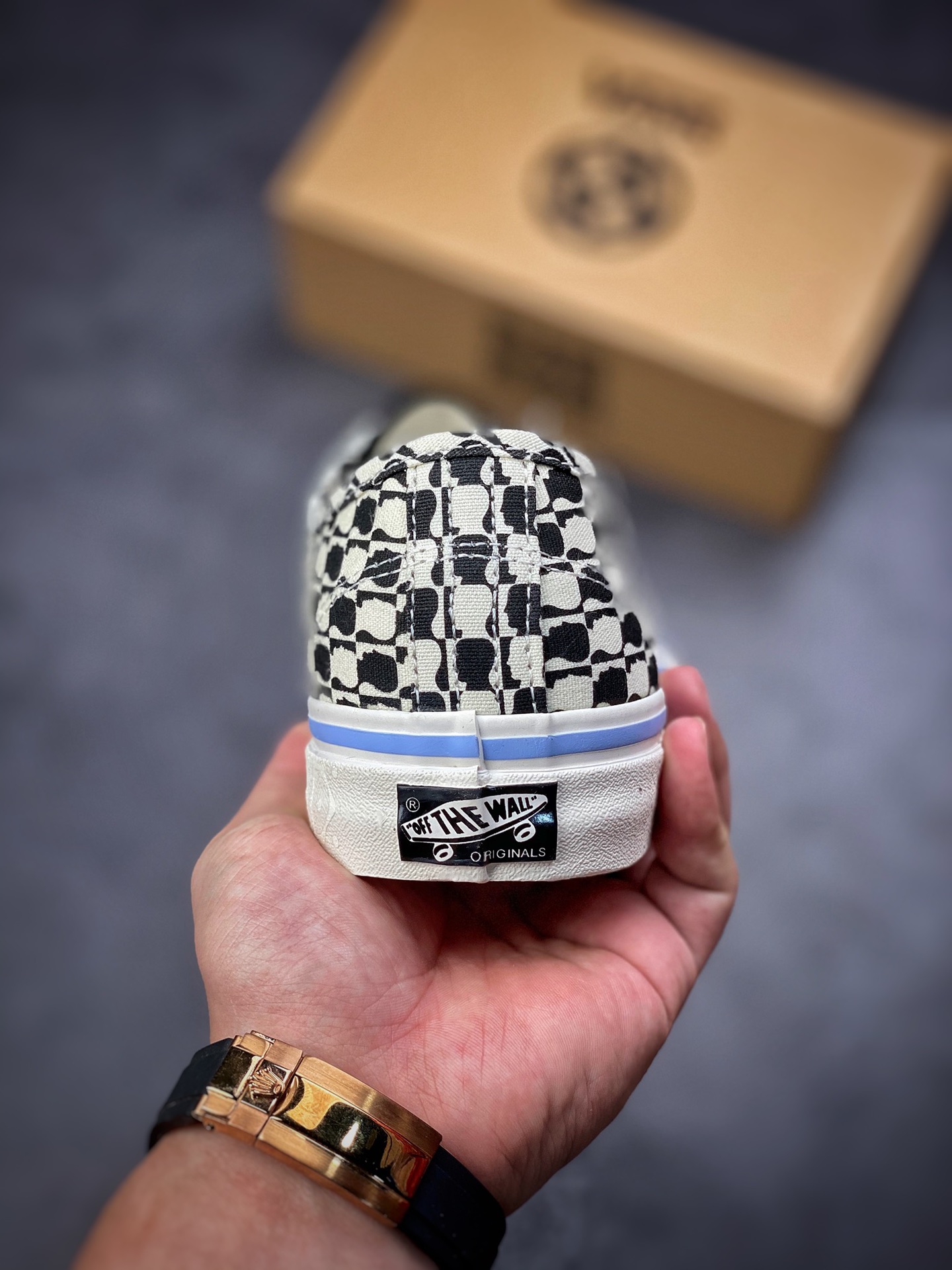 Vans x Brain dead Authentic Black and White Skateboard Shoes