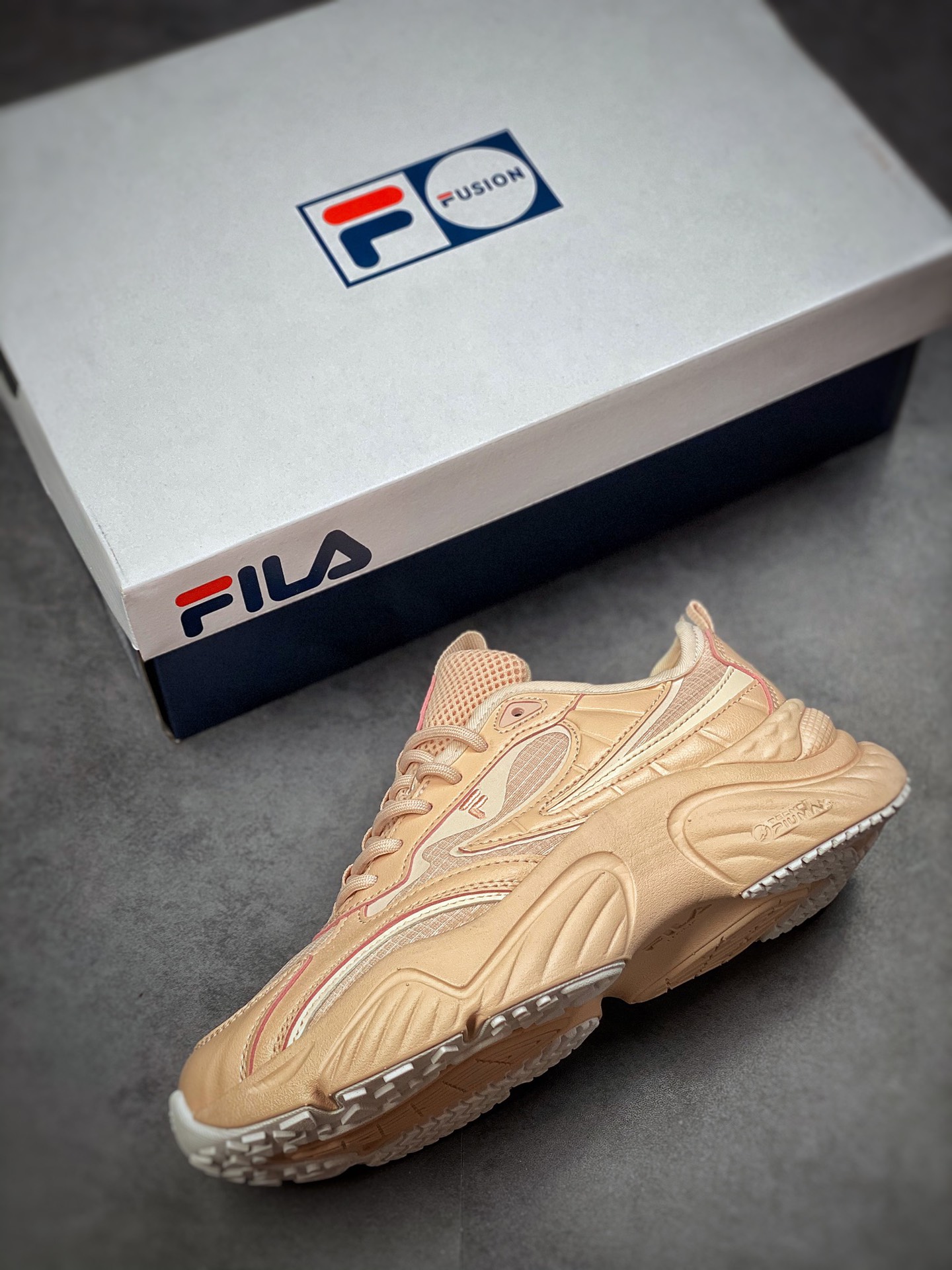 Fila FUSION Conch Conch series Daddy wind increased retro neutral casual sports jogging shoes T12W227311FCW