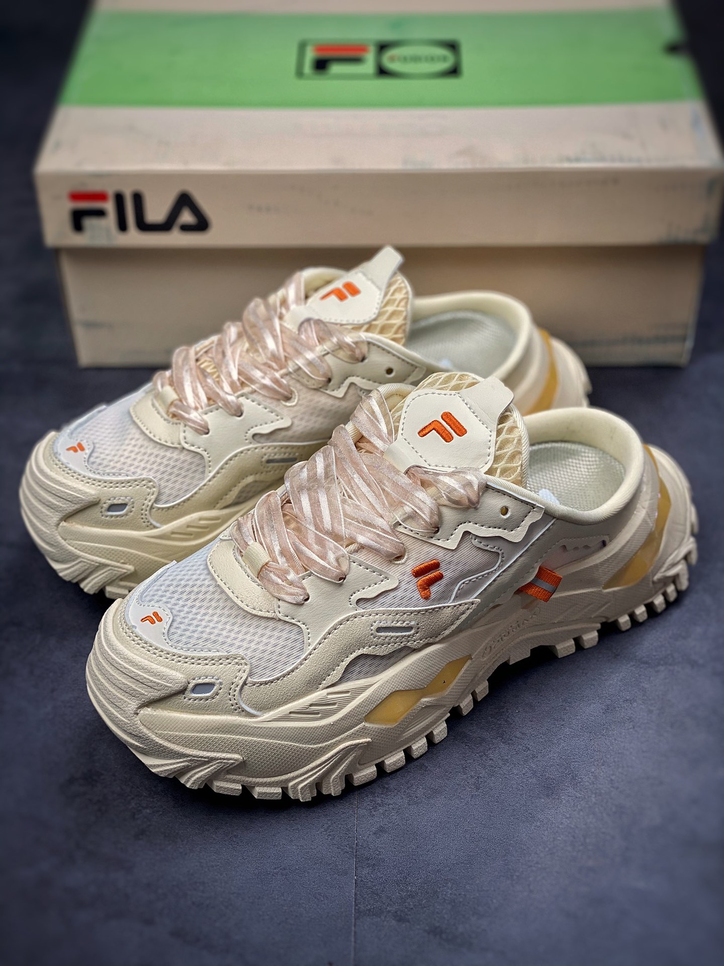 FILA FUSION Hard Candy Series New Casual Platform Shoes BIANCO T12W231301FAR