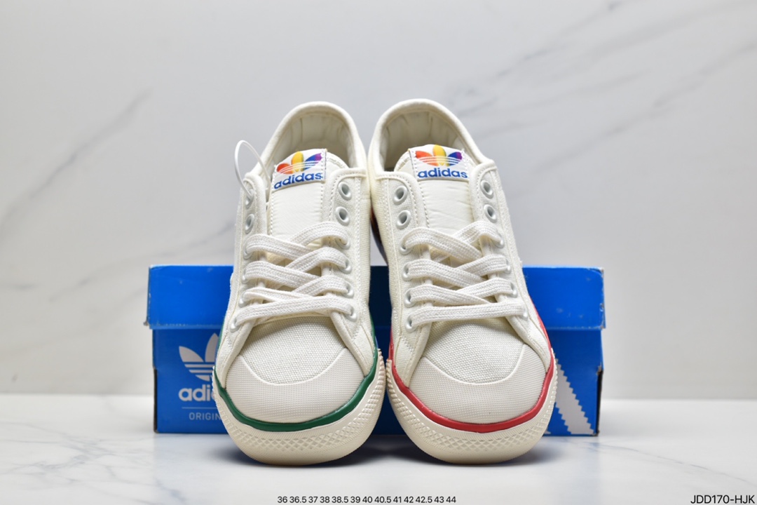 Clover Adidas Nizza Low”Pride Month” Beige Rainbow Duck EF2319