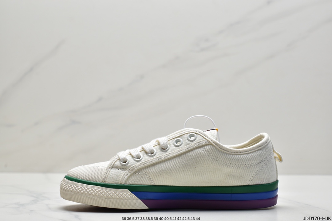 Clover Adidas Nizza Low”Pride Month” Beige Rainbow Duck EF2319