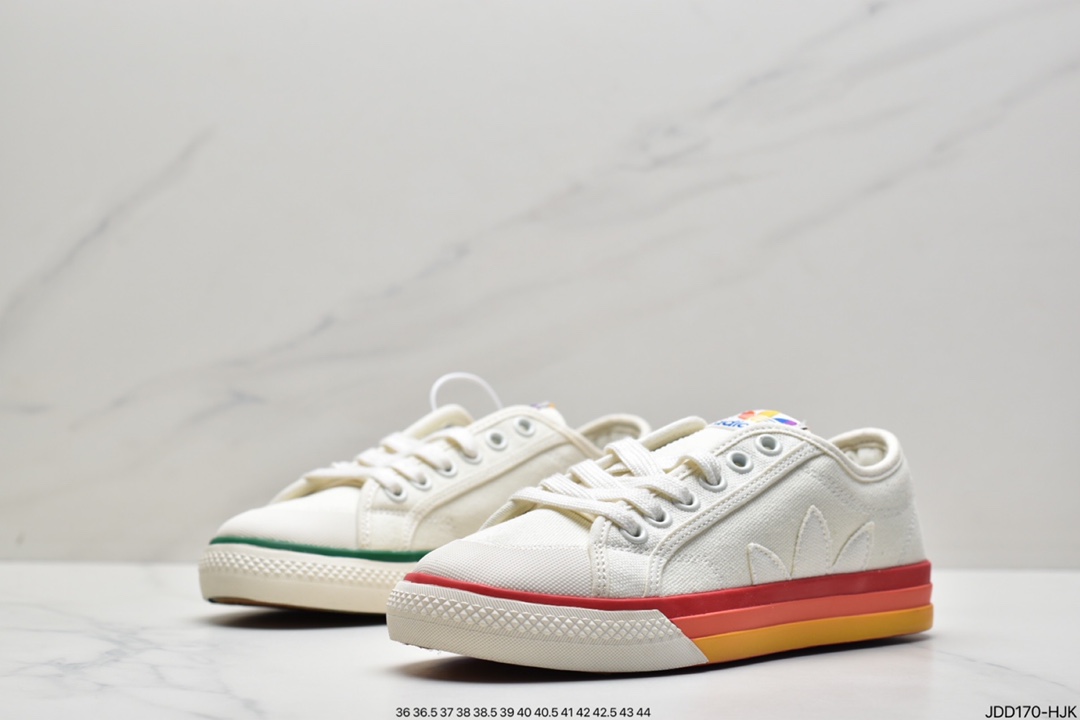 Clover Adidas Nizza Low”Pride Month” Beige Rainbow Duck EF2319