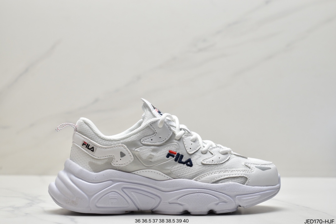 FILA Fila tide brand women's shoes 2021 summer fashion Mars retro running shoes T12W135205FBK