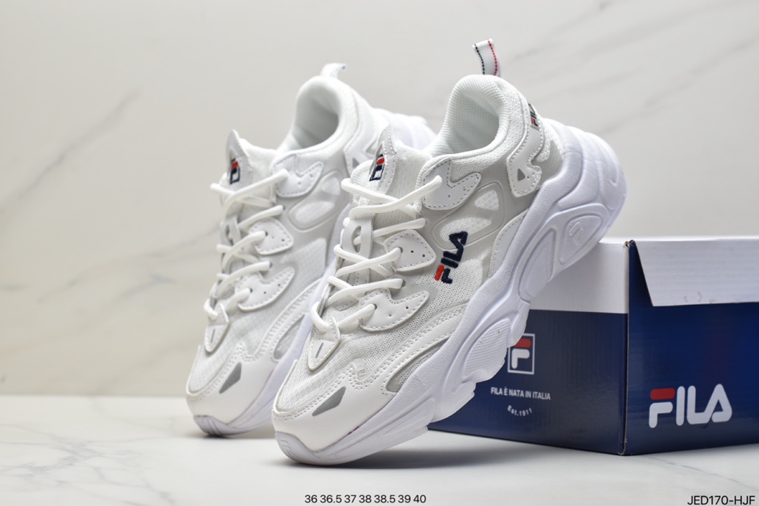 FILA Fila tide brand women's shoes 2021 summer fashion Mars retro running shoes T12W135205FBK