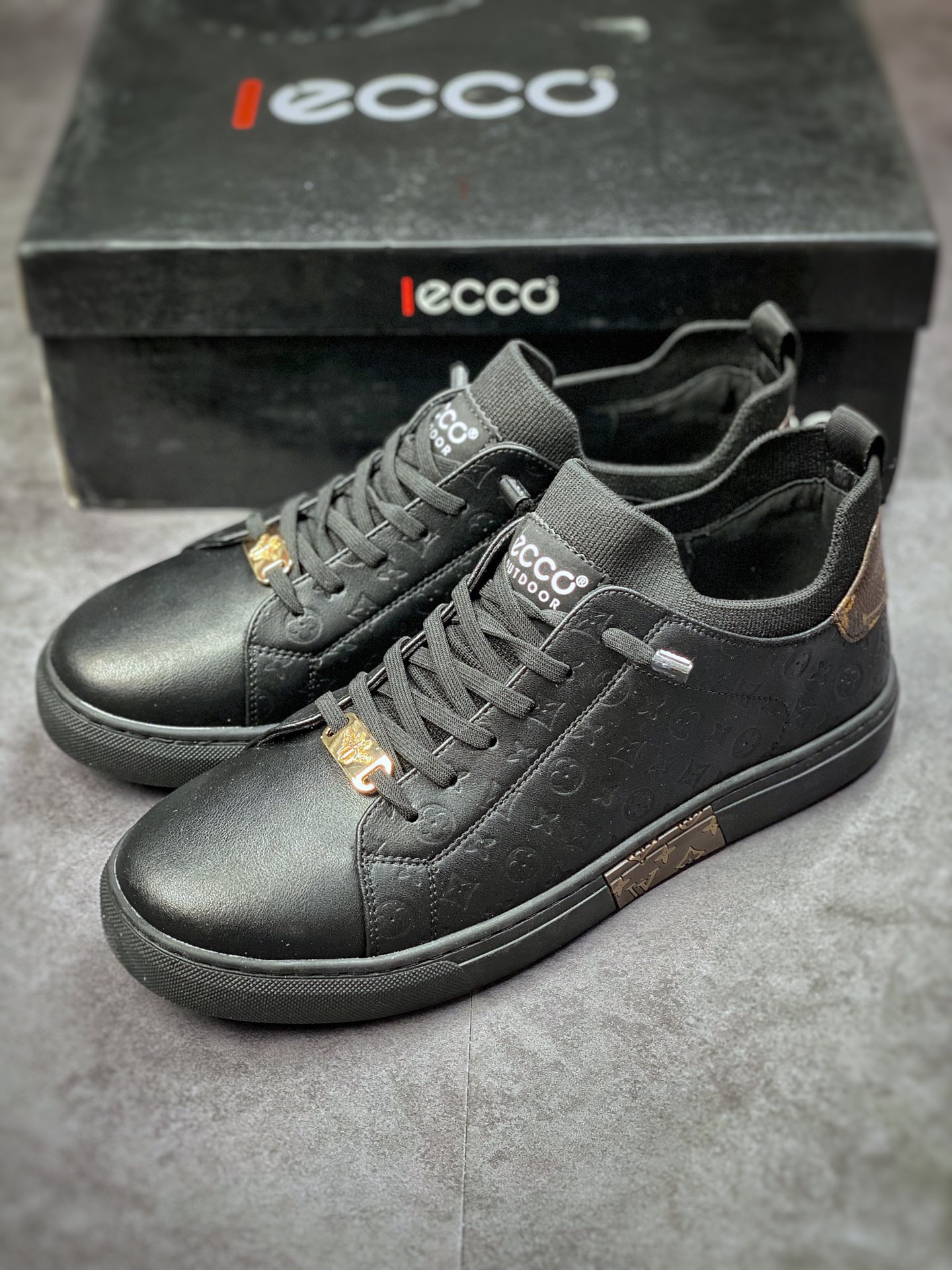 ECCO Aibu Huang Jingyu the same casual small leather shoes with first layer calfskin clear