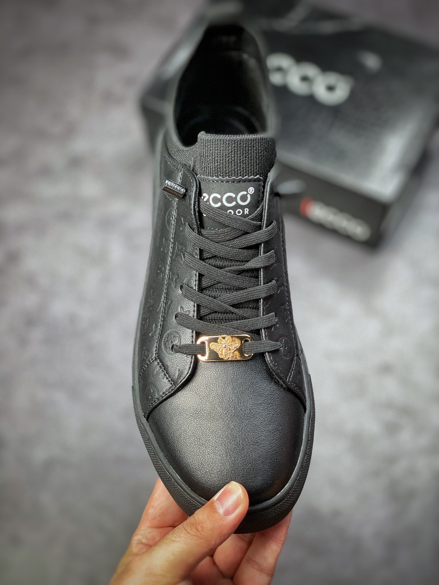 ECCO Aibu Huang Jingyu the same casual small leather shoes with first layer calfskin clear