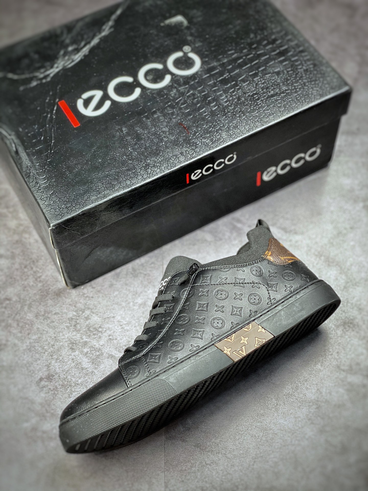 ECCO Aibu Huang Jingyu the same casual small leather shoes with first layer calfskin clear