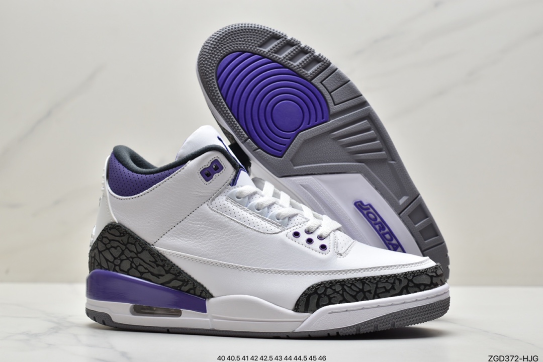 290 耐克Nike Air Jordan 3”Dark Iris”迈克尔·乔丹AJ3代中帮复古休闲运动文化篮球鞋CT8532-105