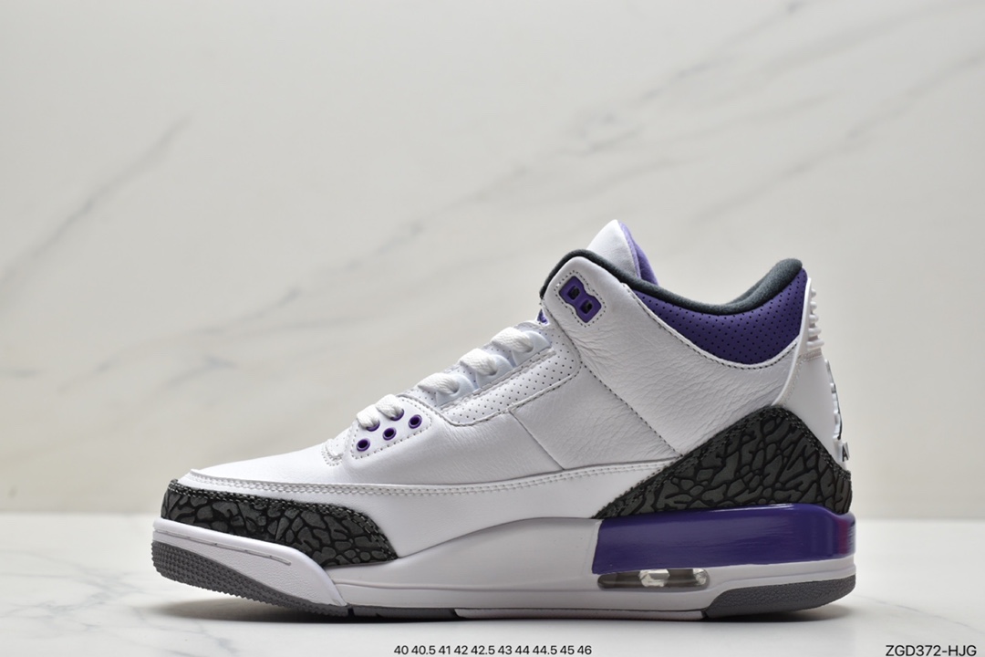 290 耐克Nike Air Jordan 3”Dark Iris”迈克尔·乔丹AJ3代中帮复古休闲运动文化篮球鞋CT8532-105