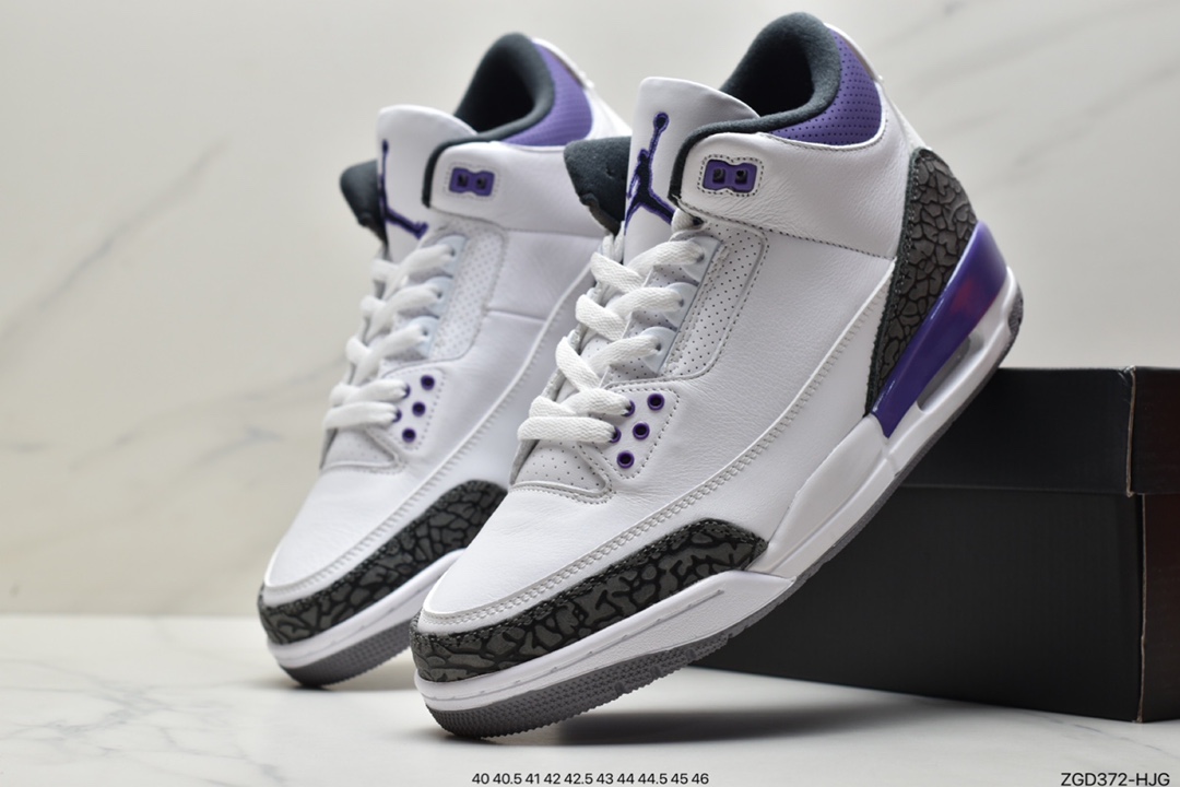 290 耐克Nike Air Jordan 3”Dark Iris”迈克尔·乔丹AJ3代中帮复古休闲运动文化篮球鞋CT8532-105