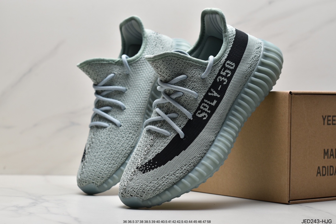 Yeezy Boost 350 V2 Grey Green Versatile Lightweight Popcorn Midsole Casual Sports Jogging Shoes HQ2060