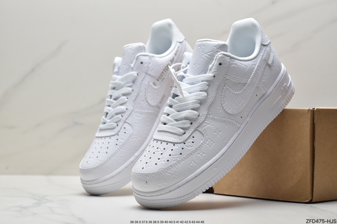 Super Luxury Co-branded Louis Vuitton LV×Nike Air Force 1 Low 07 Air Force One LV3369-100