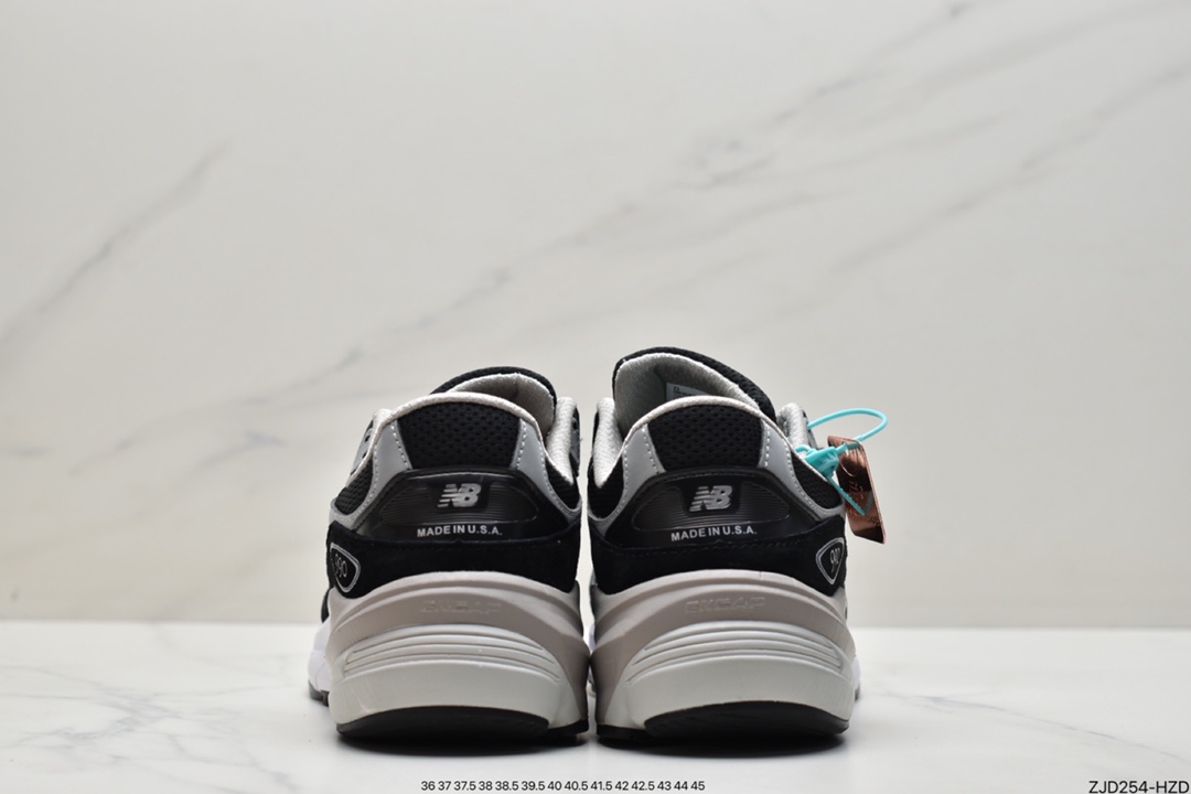 NB New Balance New Balance in USA M990V6 series American-made running shoes ”Black Marl Grey Silver 3M” M990BK6