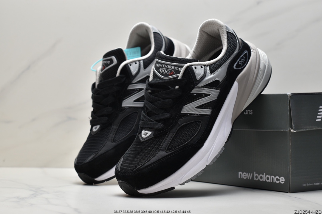 NB New Balance New Balance in USA M990V6 series American-made running shoes ”Black Marl Grey Silver 3M” M990BK6