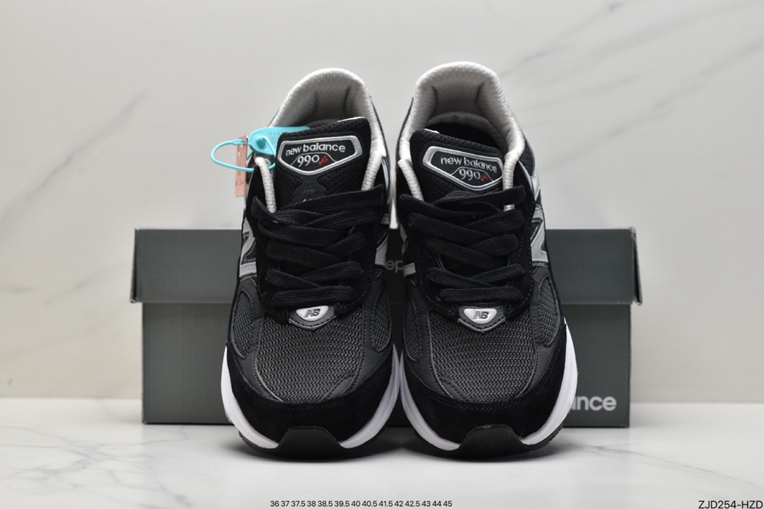 NB New Balance New Balance in USA M990V6 series American-made running shoes ”Black Marl Grey Silver 3M” M990BK6