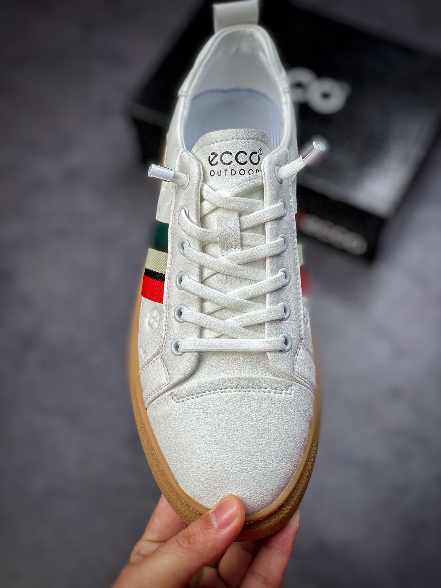 ECCO love step Huang Jingyu the same casual small leather shoes