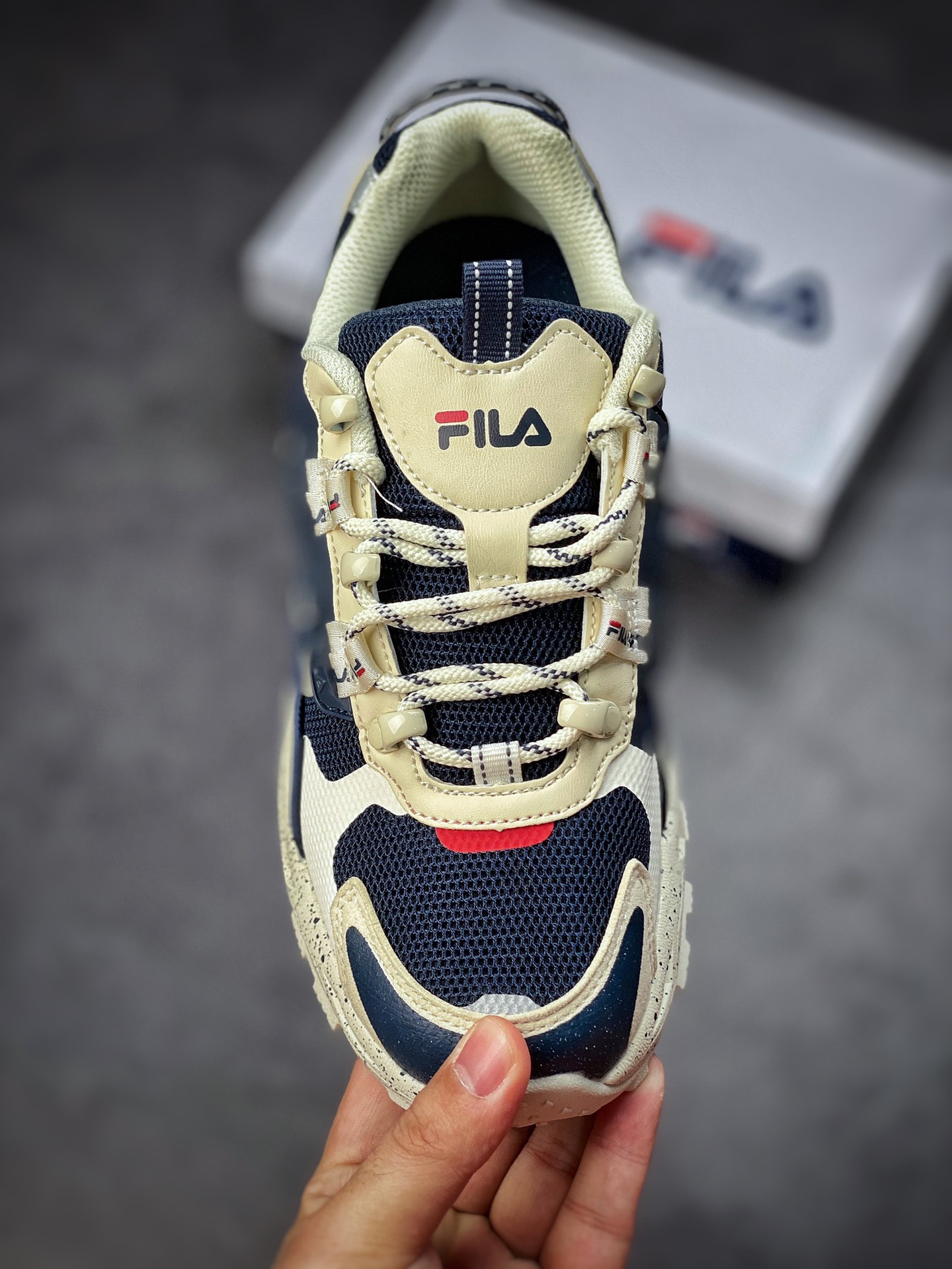 FILA FUSION Fila Tide brand dad shoes thick bottom dad shoes running shoes F12M134155AWD