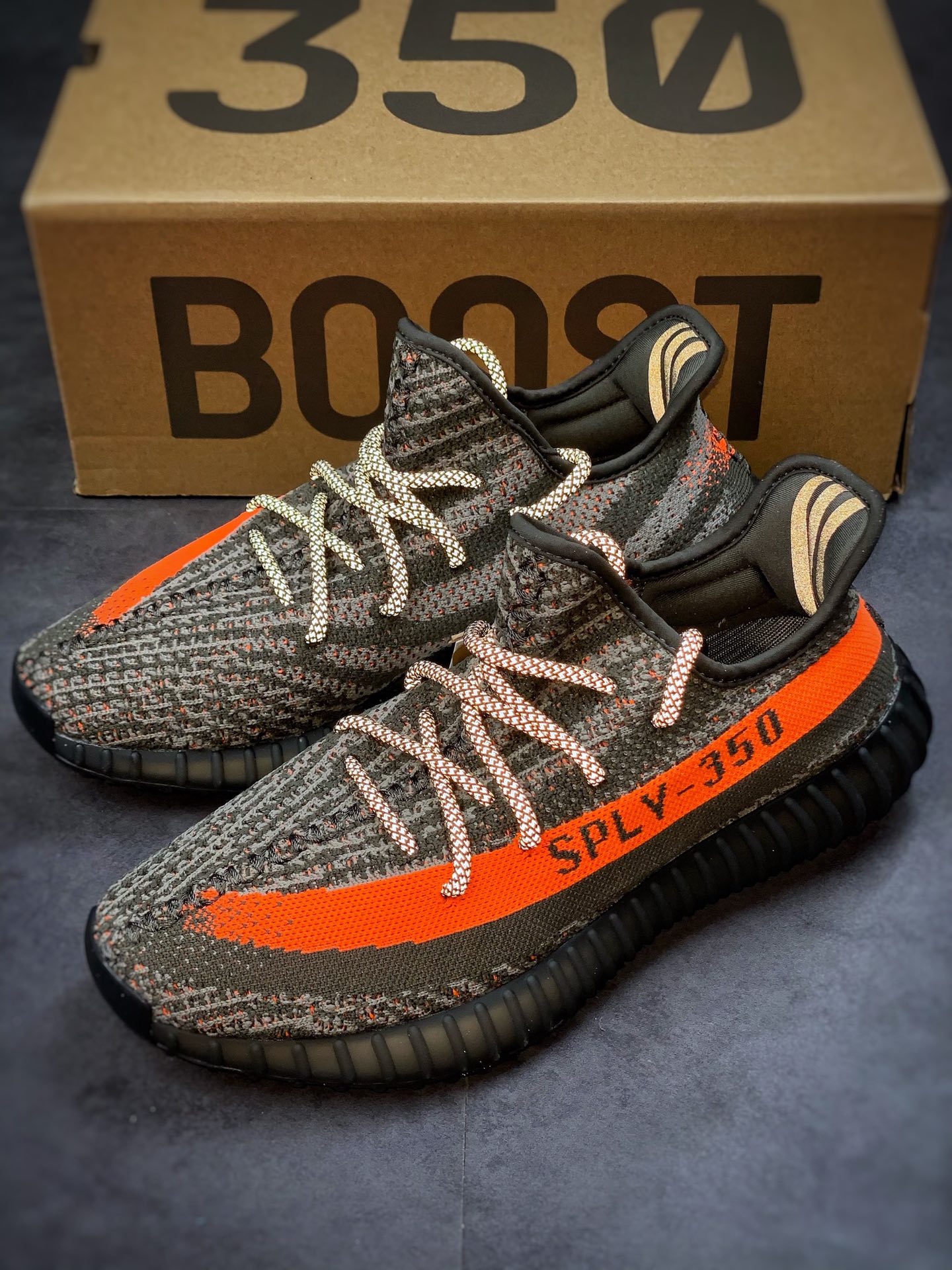 Yeezy 350 Boost V2 Army Green Orange HQ7045