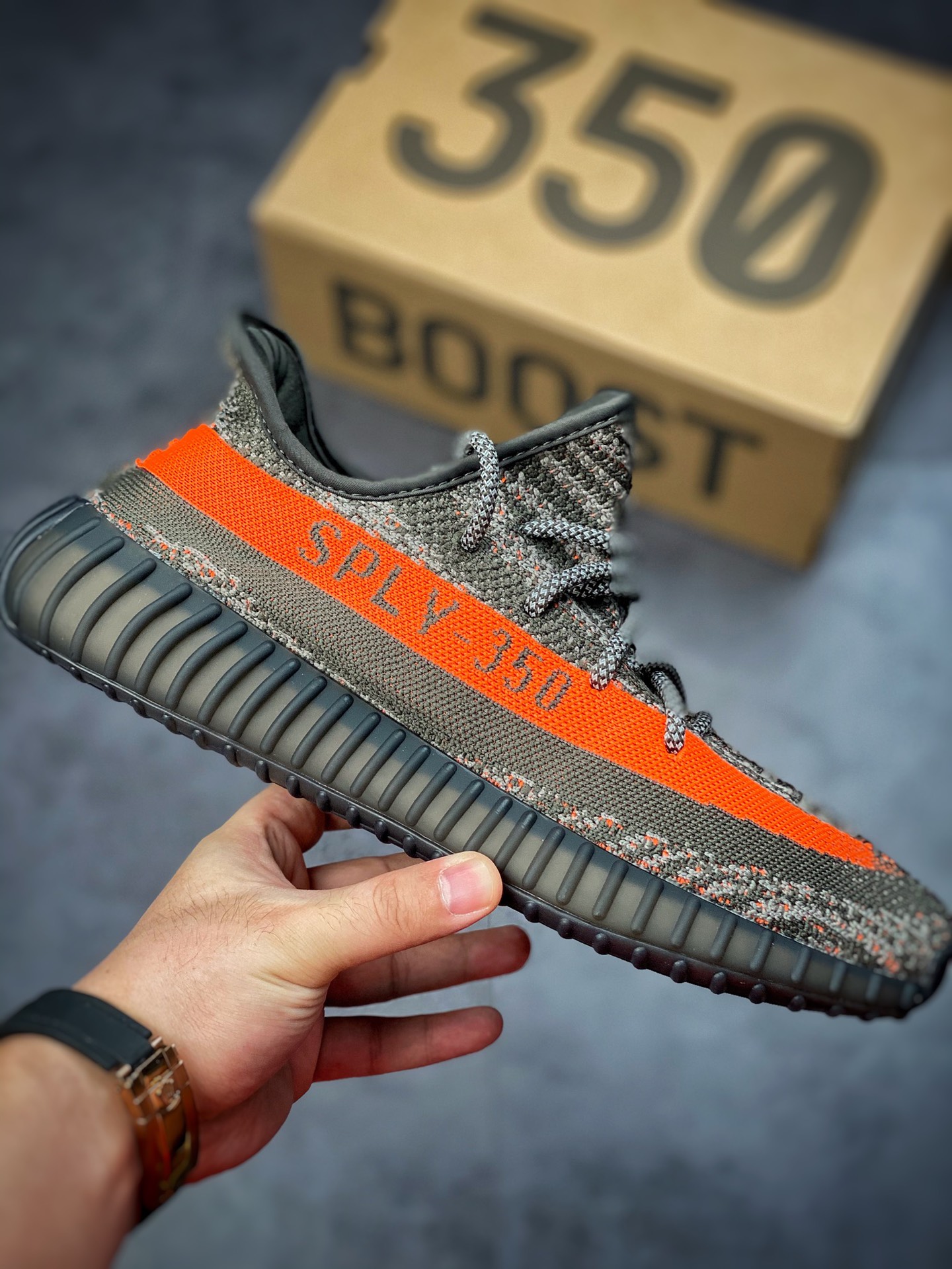 Yeezy 350 Boost V2 Army Green Orange HQ7045