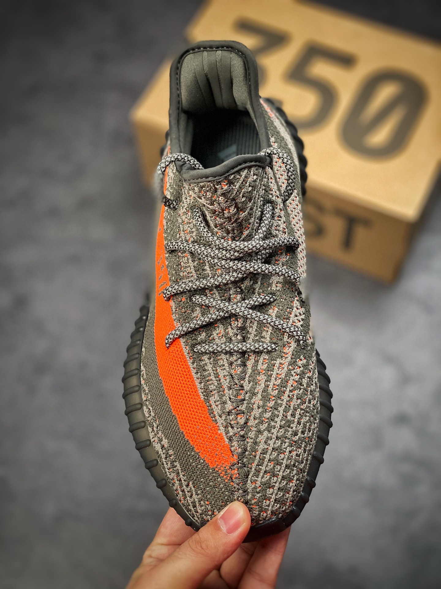 Yeezy 350 Boost V2 Army Green Orange HQ7045