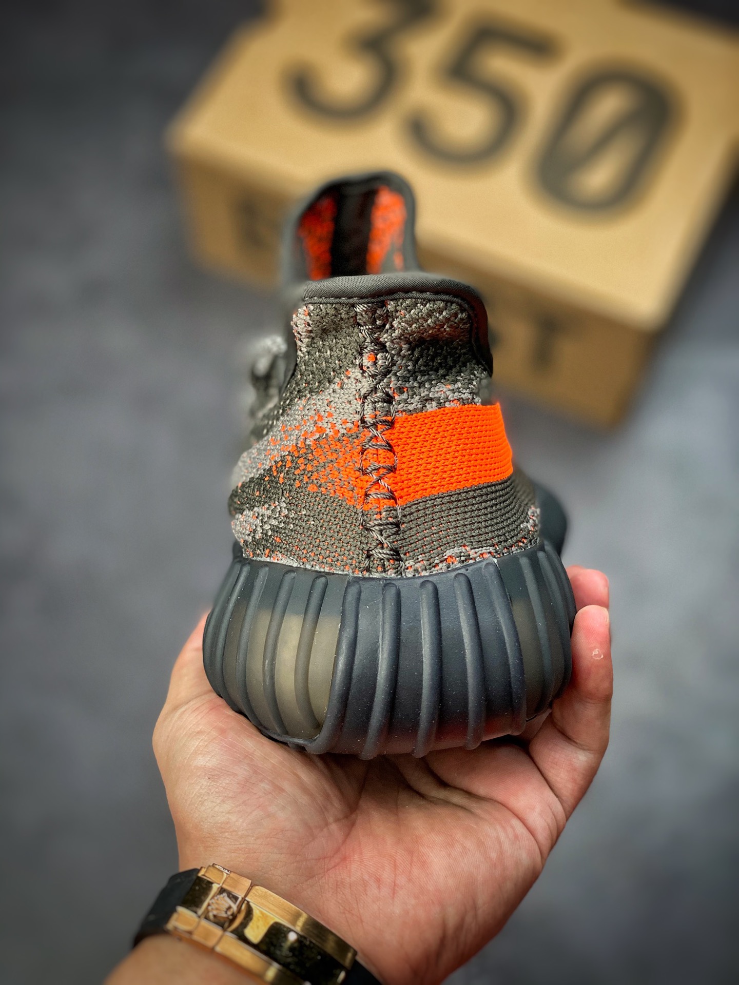 Yeezy 350 Boost V2 Army Green Orange HQ7045