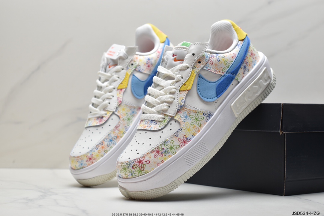 Nike Nike Air Force1 Air Force One white and blue low-top casual shoes DJ3911-101