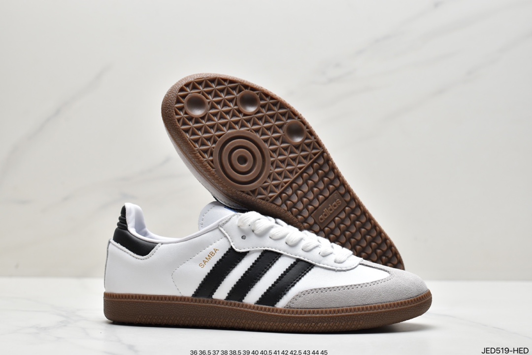 Adidas Adidas Clover Originals Samba Vegan OG samba series gentleman moral training football all-match leather shoes FW2432