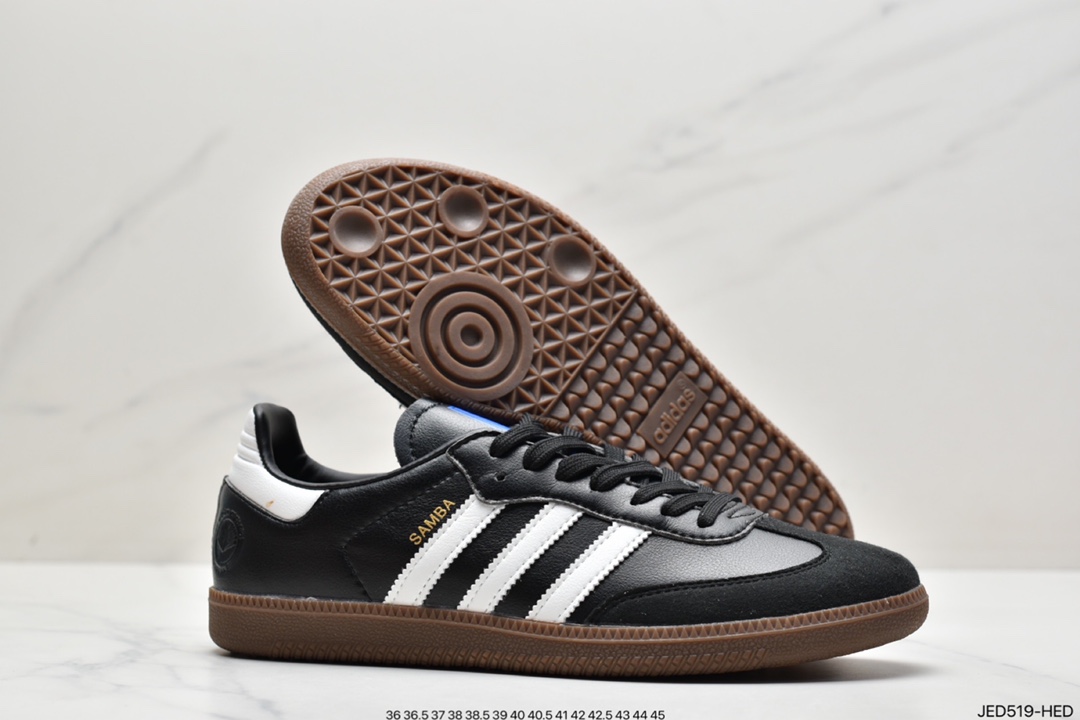 Adidas Adidas Clover Originals Samba Vegan OG samba series gentleman moral training football all-match leather shoes FW2432