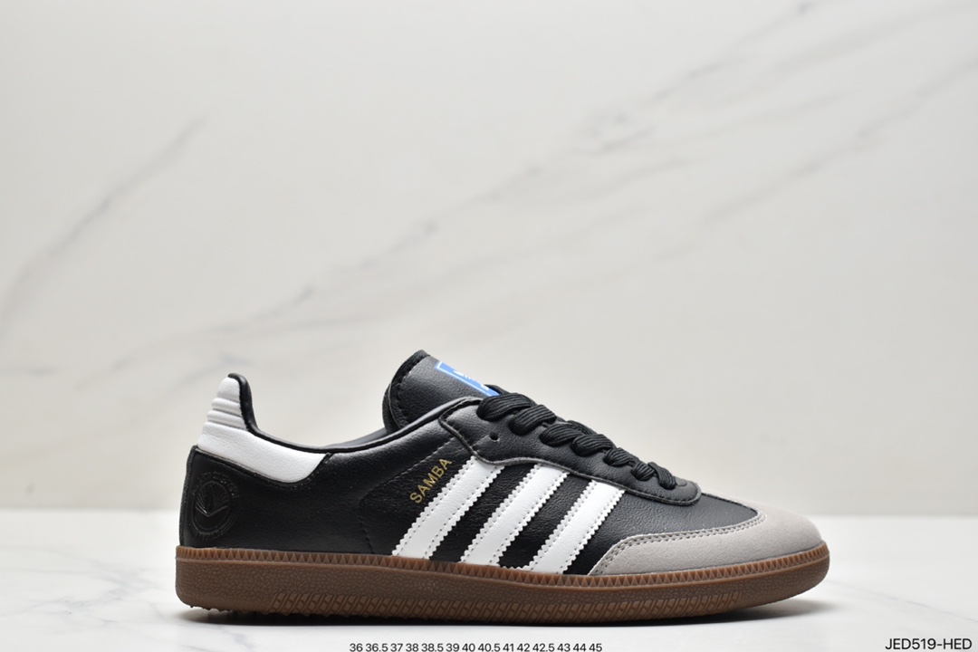 Adidas Adidas Clover Originals Samba Vegan OG samba series gentleman moral training football all-match leather shoes FW2432