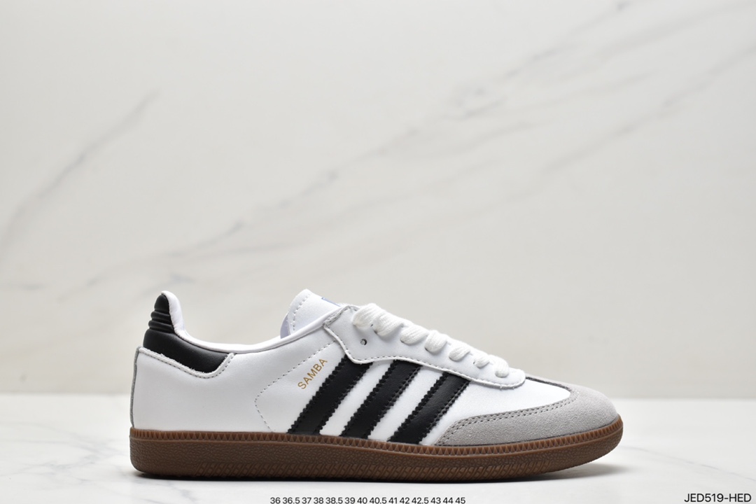 Adidas Adidas Clover Originals Samba Vegan OG samba series gentleman moral training football all-match leather shoes FW2432