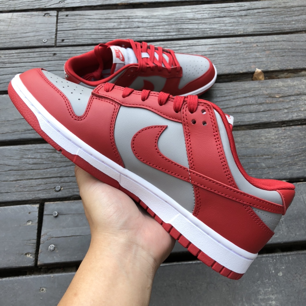 Nike Dunk Low UNLV Grey Red Low Top Casual Skateboard Shoes DD1391-002