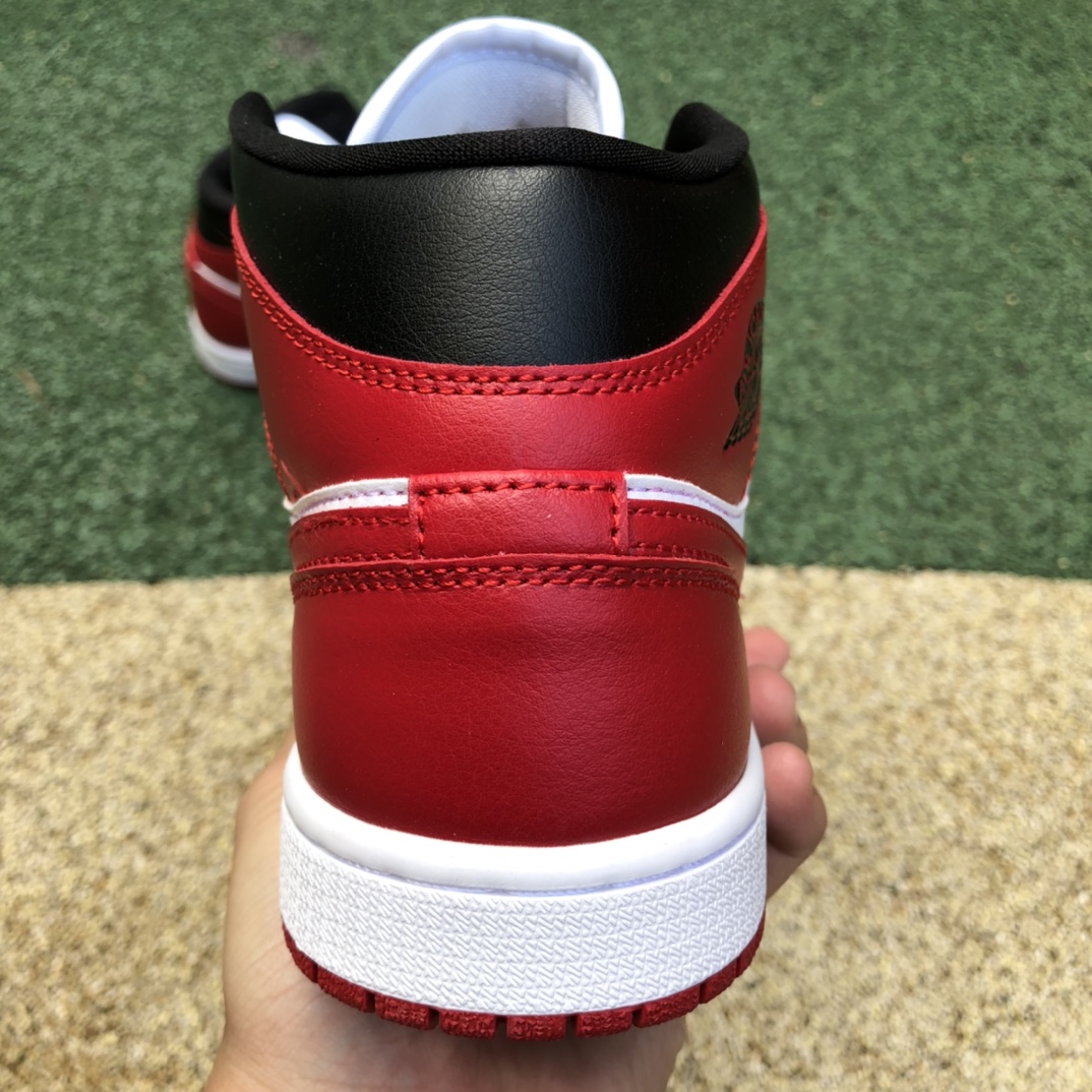 340  纯原版Air Jordan 1 Mid AJ1 黑红脚趾 复古篮球鞋 BQ6472-079