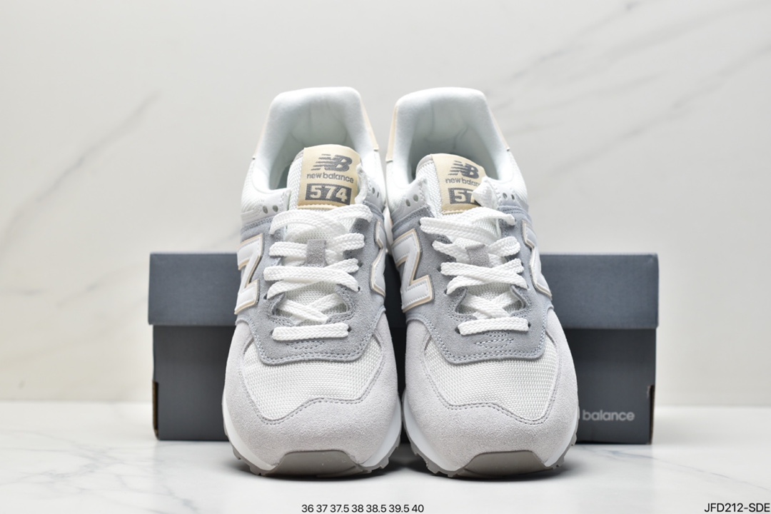 170 New Balance 574经典复古休闲运动慢跑鞋“米白淡粉” WL574NR2