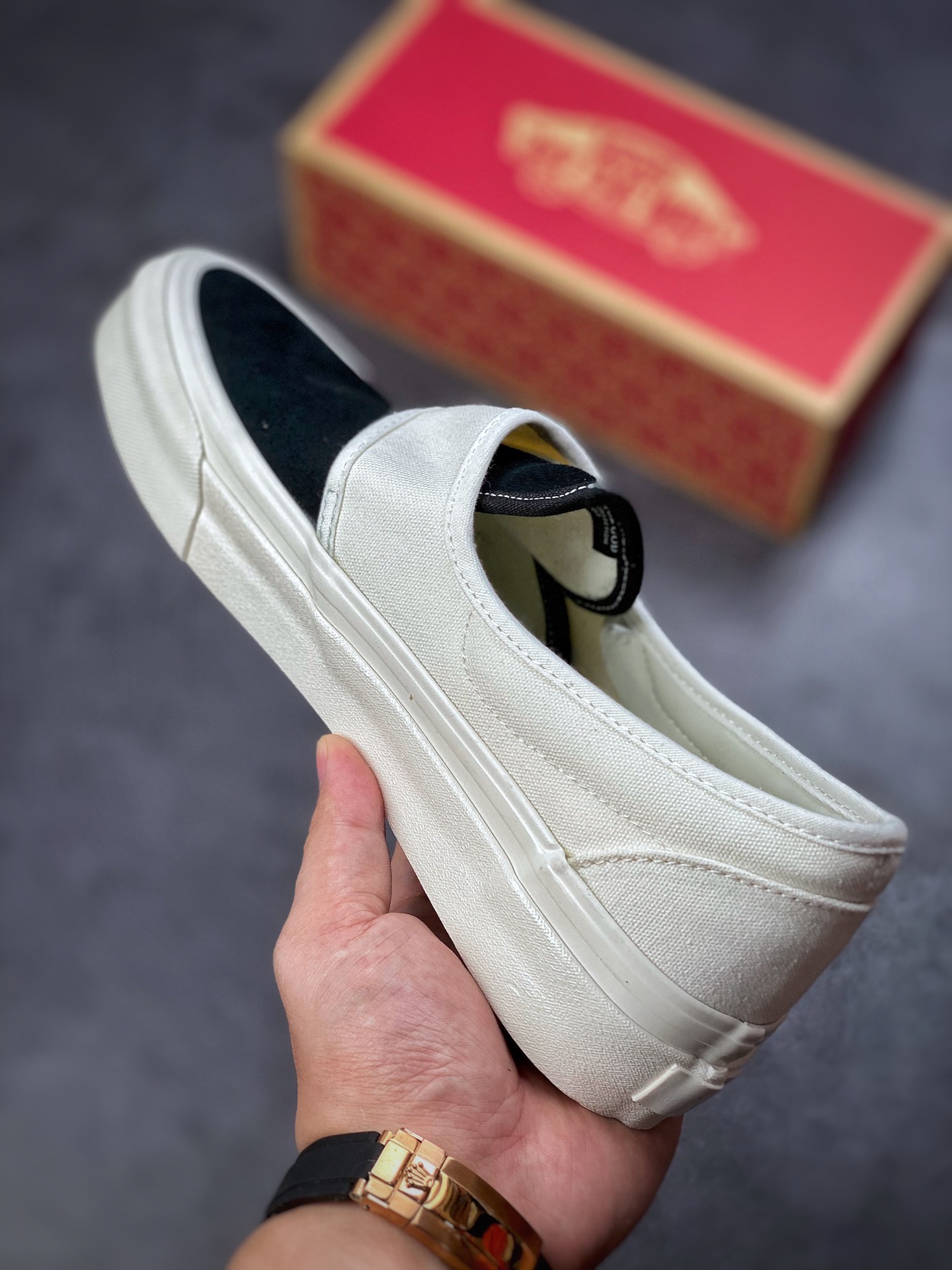 150 Vans Slip-On新款高街FOG帆布鞋懒人魔术贴低帮 滑板鞋