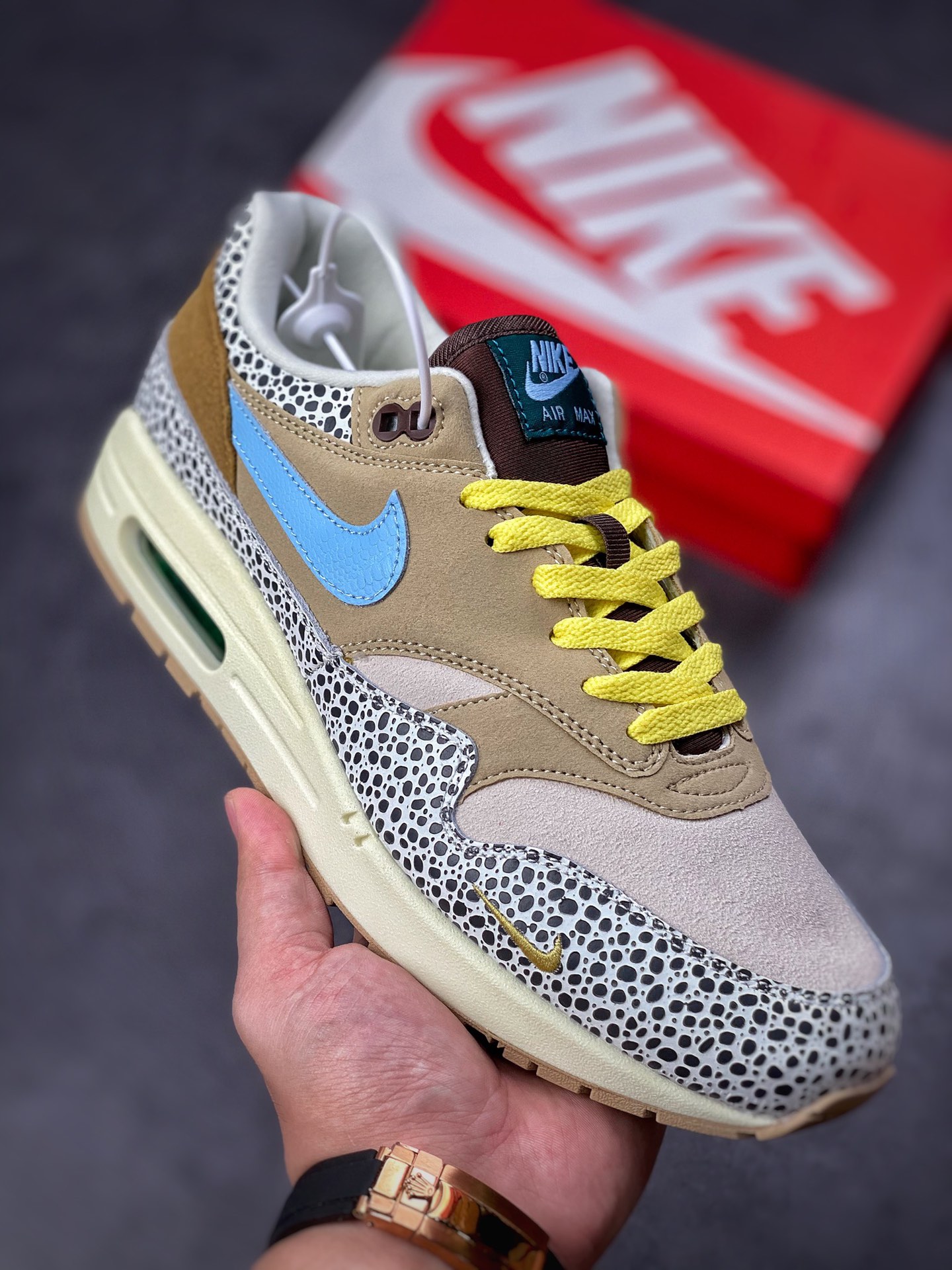 240 Nike Air Max 1 棕色石斑鱼 复古休闲跑步鞋 DV3027-001