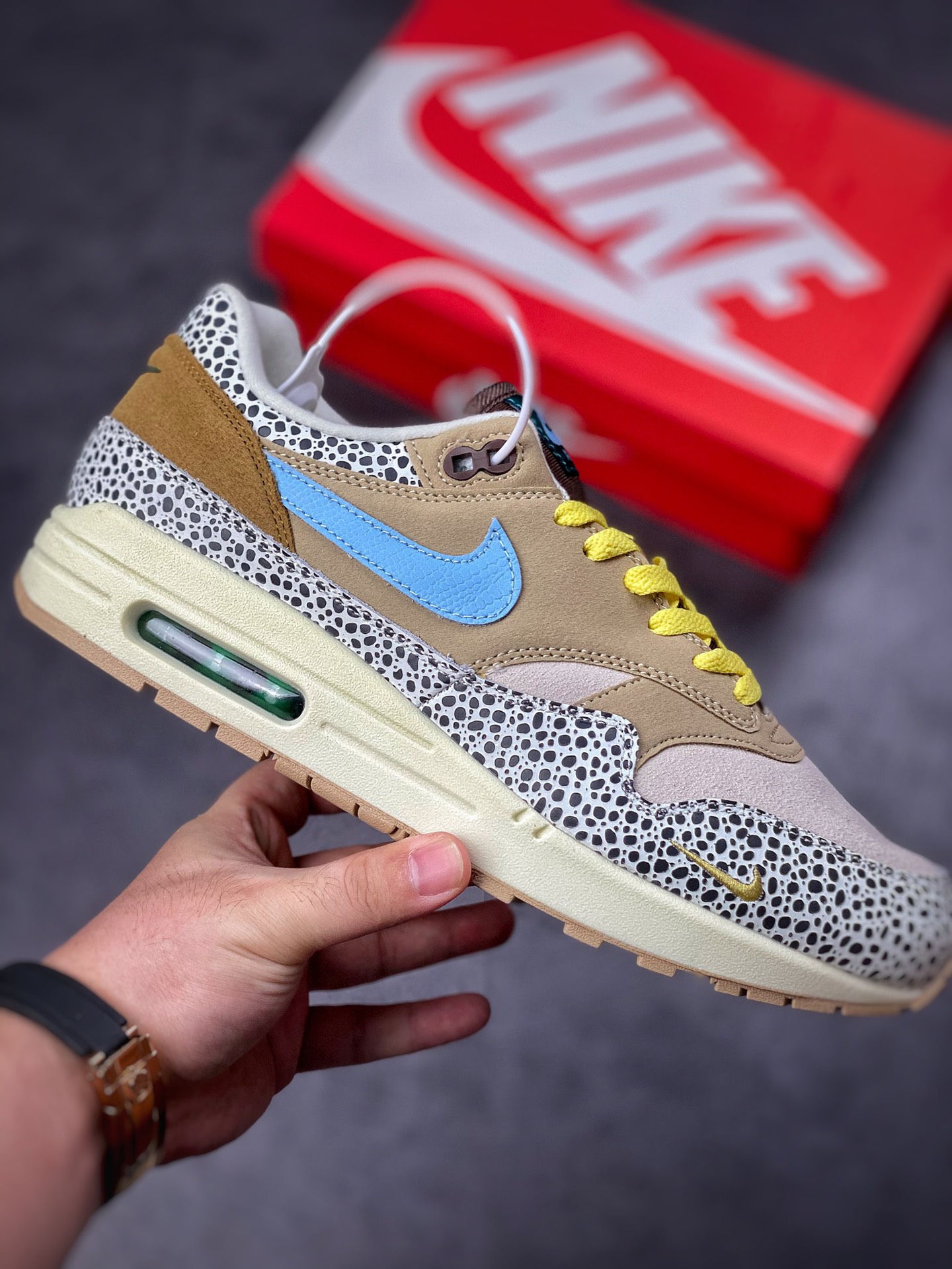 240 Nike Air Max 1 棕色石斑鱼 复古休闲跑步鞋 DV3027-001