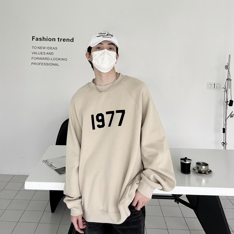 150 FEAR OF GOD GOD fog 2022秋冬 新款 复线ESSENTIALS 胸前字母植绒1977圆领卫衣