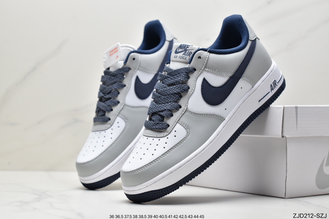 240 耐克Nike Air Force1 空军一号 白蓝低帮休闲板鞋 NK6369-566