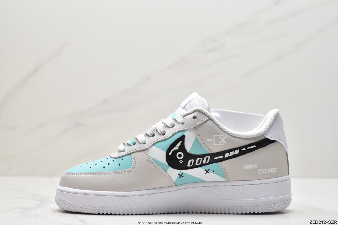 260 耐克Nike Air Force1 空军一号 白蓝低帮休闲板鞋 UN6695-288