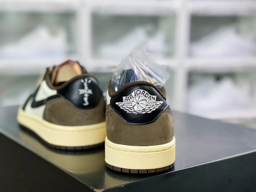 280 Travis Scott x Air Jordan 1 Low OG SP”Dark Mocha”AJ1乔丹一代经典低帮文化百搭休闲运动篮球鞋CQ4277-105