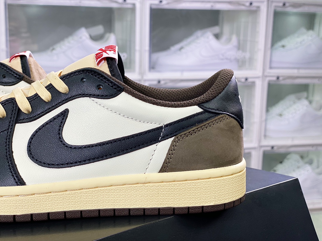 280 Travis Scott x Air Jordan 1 Low OG SP”Dark Mocha”AJ1乔丹一代经典低帮文化百搭休闲运动篮球鞋CQ4277-105