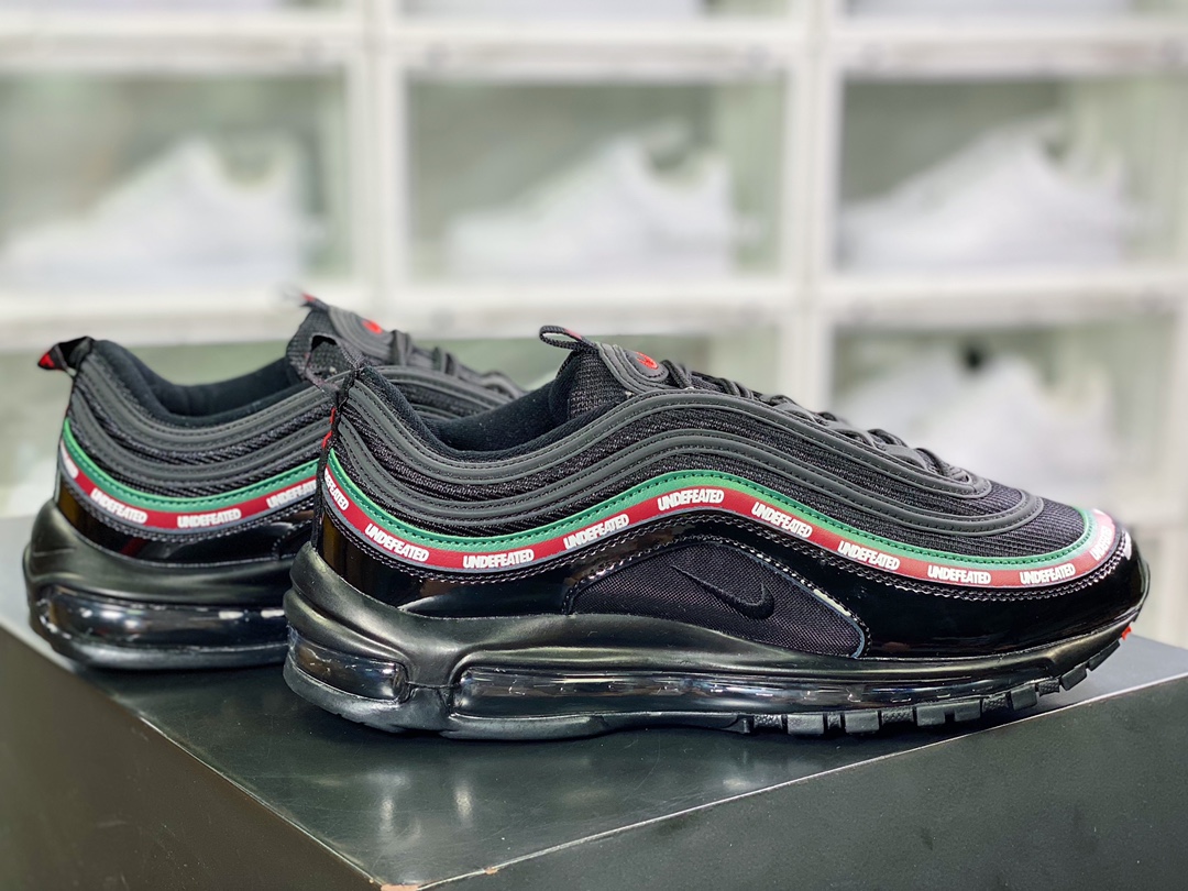 240 Undefeated x Air Max 97”UNDFTD”复古气垫百搭休闲运动慢跑鞋“黑雪碧渐变绿”AJ1986-111